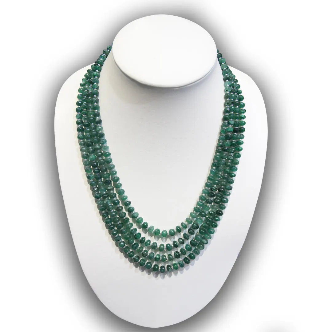 Emerald String with Pearls