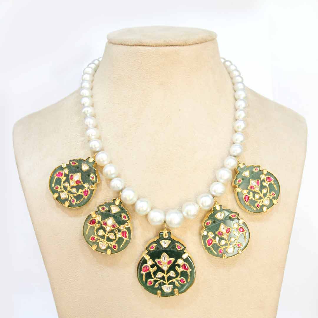 Gold Polki Pendant