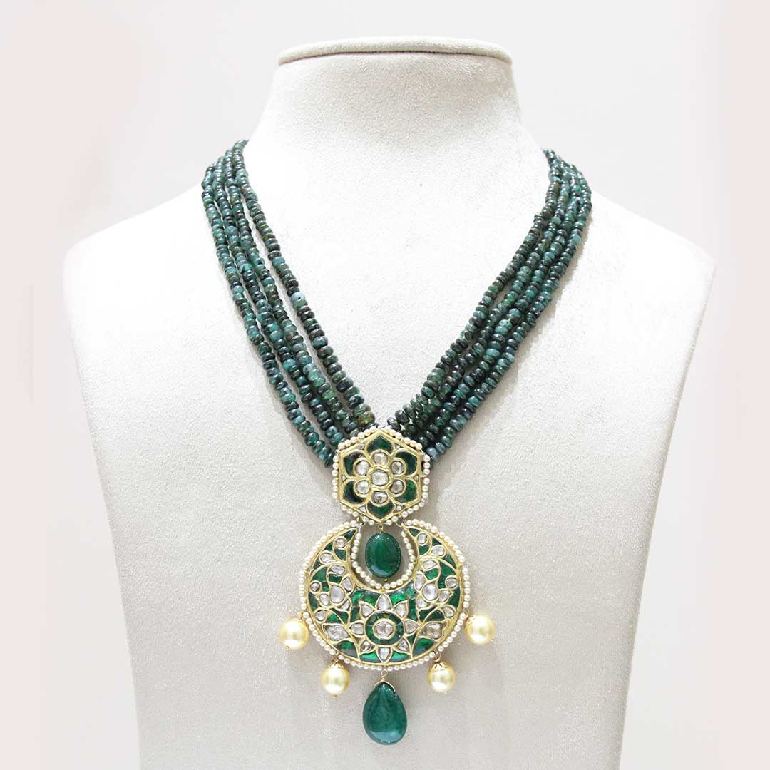 Gold Polki Pendant