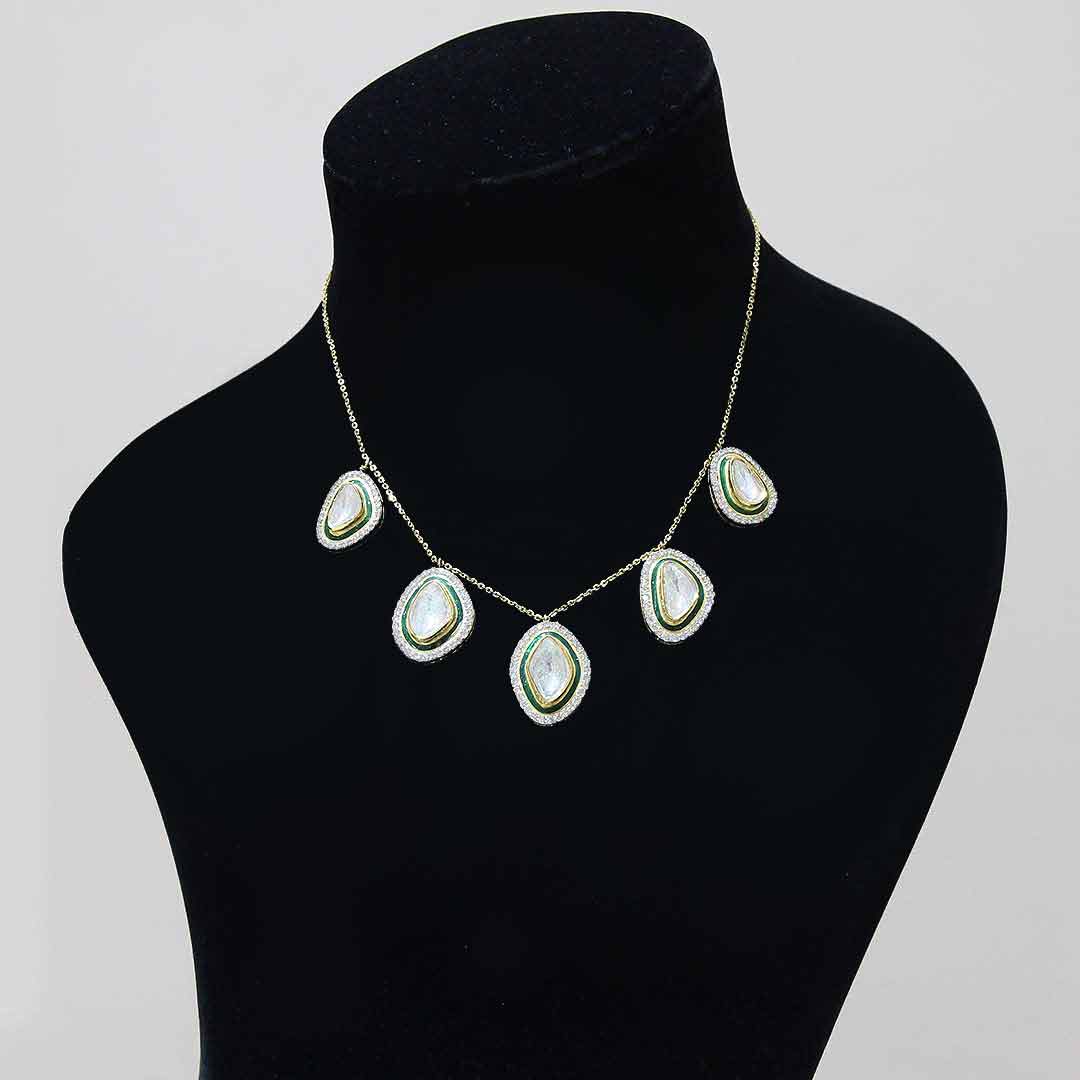 Gold Polki Pendant