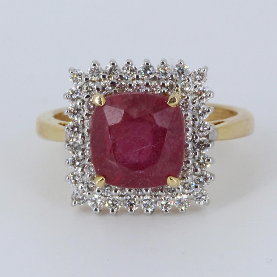 Diamond Color Stone Ring